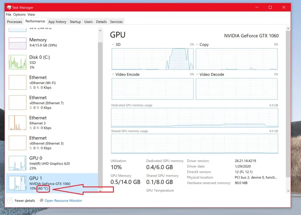 Check GPU Temperature